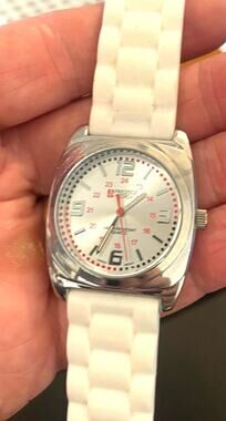 Unisex 35mm Silver Tone Prestige Medical Watch, Poly Band, Water Resistant